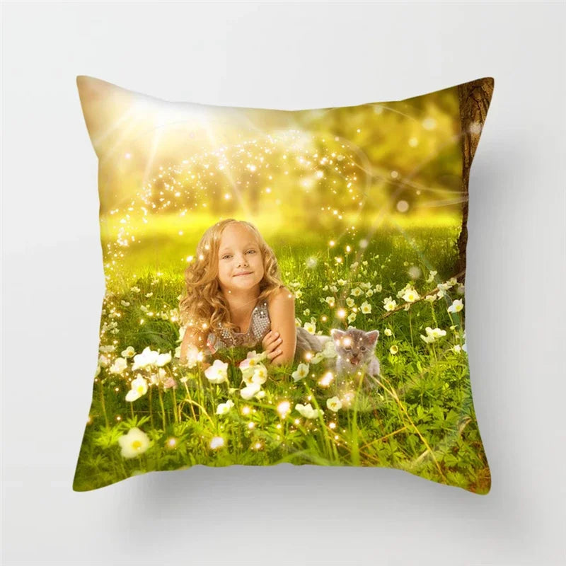 Custom Photo Cushion Cover – Personalized Throw Pillow for Home, Pets, or Weddings