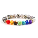 Classic 7 Chakra Energy Bracelet – Natural Volcanic Stone Yoga Meditation Jewelry