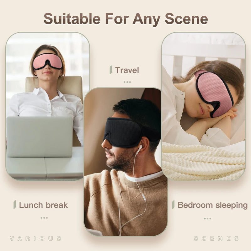 3D Sleep Eye Mask for Sleeping Mask Soft Memory Foam Blindfold Sleeping Aid Eyepatch Mask for Travel