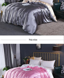 LUXURY SATIN DUVET COVER HIGH DENSITY FABRIC WITH SILKY RAYON FEEL FOR HOME  HOTEL USE FEI ZHI TIAN