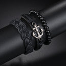 Braided Leather Wrap Bracelet for Men – Vintage Beaded Tribal Wristband with Charms