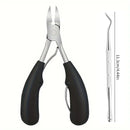 Professional concave stainless steel nail clippers for thick nails and ingrown toenails precision trim