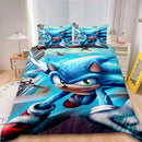 Cartoon 3pcs Duvet Cover Sonic The Hedgehog Kids Bedding Set Comforter Cover Set for Bedroom Decor Teens Children Gifts