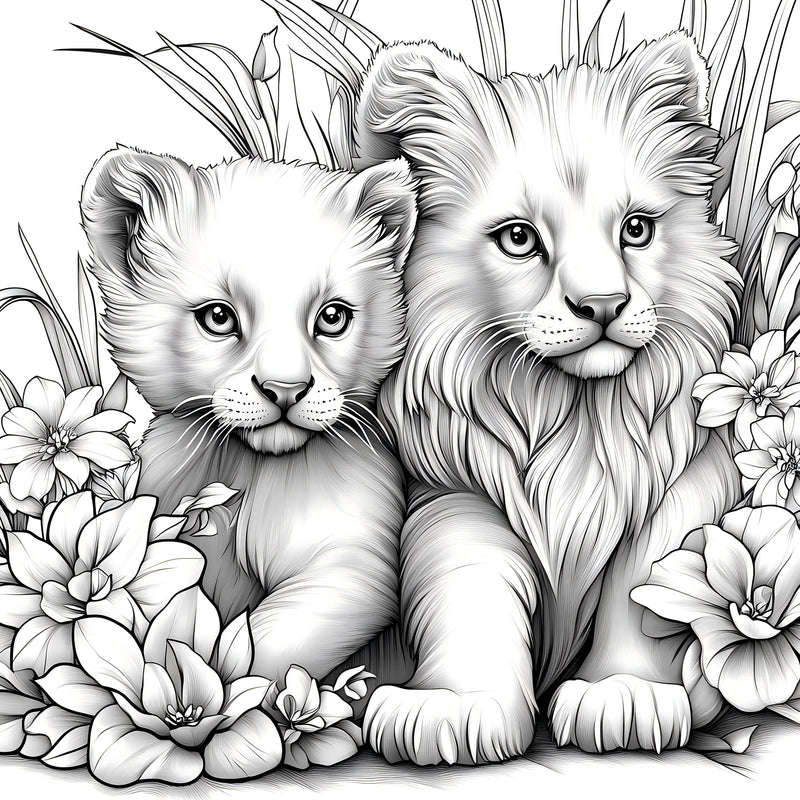 Adults Coloring Book by Animal Paradise Adults – Therapeutic Art Therapy with Cats & Floral Designs