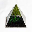 Natural Crystal Energy Pyramid – Peridot & Amethyst Reiki Healing Chakra Decor