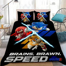 Sonic the Hedgehog cartoon duvet cover and pillowcase bedding set for kids bedroom décor