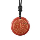 Natural Chakra Rune Pendant – Lapis, Obsidian, Amethyst Reiki Healing Necklace