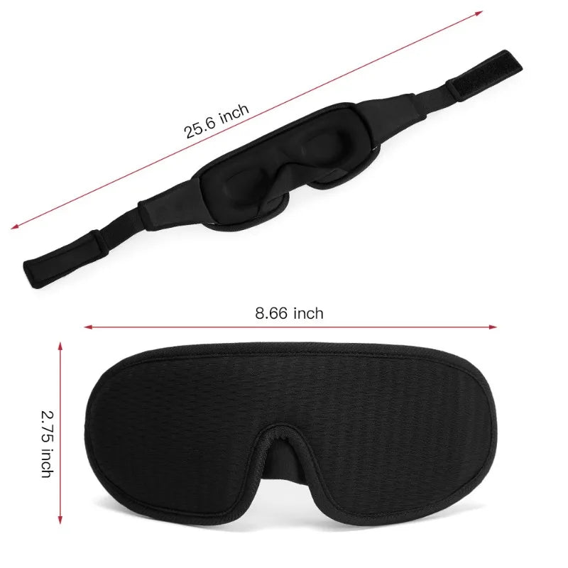 3D Contoured Sleep Mask – Ultra-Soft Padded Eye Cover for Travel & Relaxation