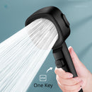 High-Pressure Shower Head – 3 Modes, Water-Saving, One-Key Stop, Adjustable Massage Spray, Handheld