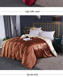 LUXURY SATIN DUVET COVER HIGH DENSITY FABRIC WITH SILKY RAYON FEEL FOR HOME  HOTEL USE FEI ZHI TIAN