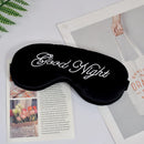 Embroidered Silk Sleep Mask – Adjustable Blackout Eye Cover for Travel and Sleep