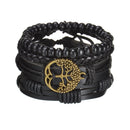 Braided Leather Wrap Bracelet for Men – Vintage Beaded Tribal Wristband with Charms