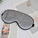 Embroidered Silk Sleep Mask – Adjustable Blackout Eye Cover for Travel and Sleep