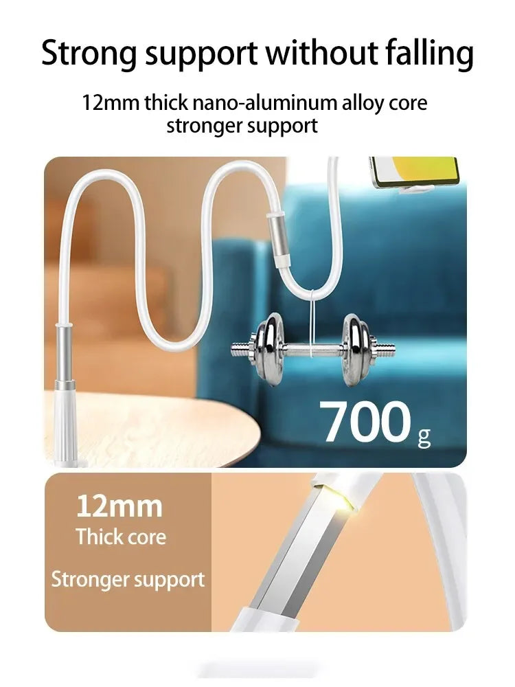 360° Flexible Clip Phone Holder Stand For Bed Or Desk – Universal Lazy Mount
