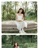 Double Inflatable Air Mattress With Built-in Pump Self-Inflating Camping Bed for Outdoor Indoor Use