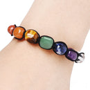 Classic 7 Chakra Energy Bracelet – Natural Volcanic Stone Yoga Meditation Jewelry