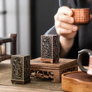 Square vertical incense burner alloy incense holder for indoor aromatherapy and home décor