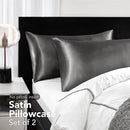 2-Pack Satin Silk Pillowcases for Hair & Skin – Coral, Standard Size, Soft, Anti-Frizz, Easy Care
