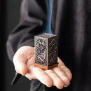 Square vertical incense burner alloy incense holder for indoor aromatherapy and home décor
