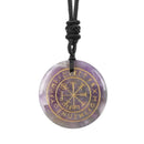 Natural Chakra Rune Pendant – Lapis, Obsidian, Amethyst Reiki Healing Necklace