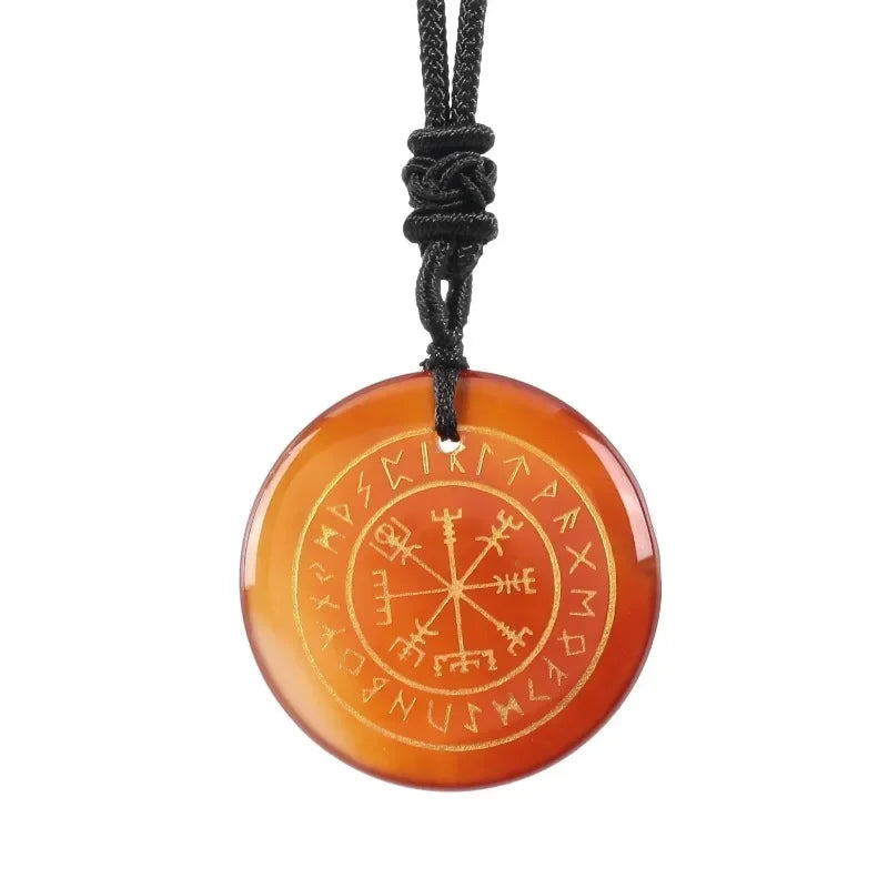 Natural Chakra Rune Pendant – Lapis, Obsidian, Amethyst Reiki Healing Necklace