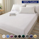 100% Cotton Fitted Bed Sheet with Elastic Band – Adjustable Anti-Slip Mattress Cover