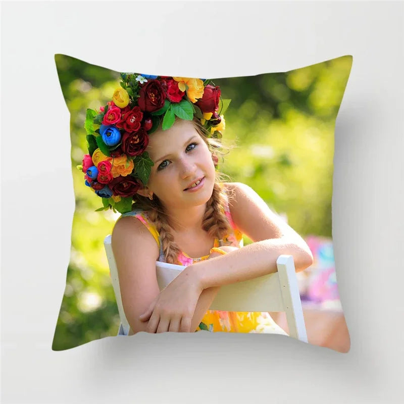 Custom Photo Cushion Cover – Personalized Throw Pillow for Home, Pets, or Weddings