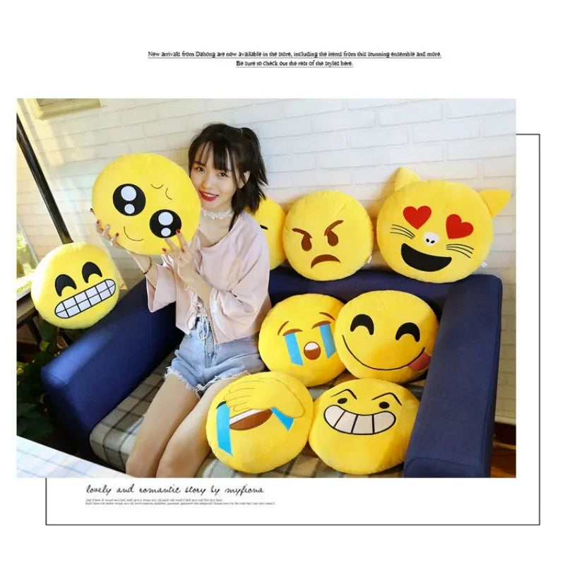 Cute Plush Napping Pillow – Funny Face Emotional Cushion for Kids & Adults-32cm