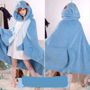Animal Wearable Hooded Blanket Cloak – Soft Coral Fleece Cosplay Shawl