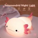 Cute Axolotl Silicone Night Light – Touch-Control Rechargeable Lamp for Kids & Nursery