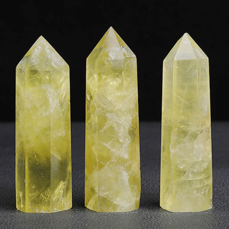 Natural Stone Crystal Point Wand – Rose Quartz, Amethyst, Obsidian & More – Reiki Healing & Home Décor