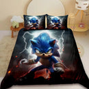 Sonic the Hedgehog cartoon duvet cover and pillowcase bedding set for kids bedroom décor