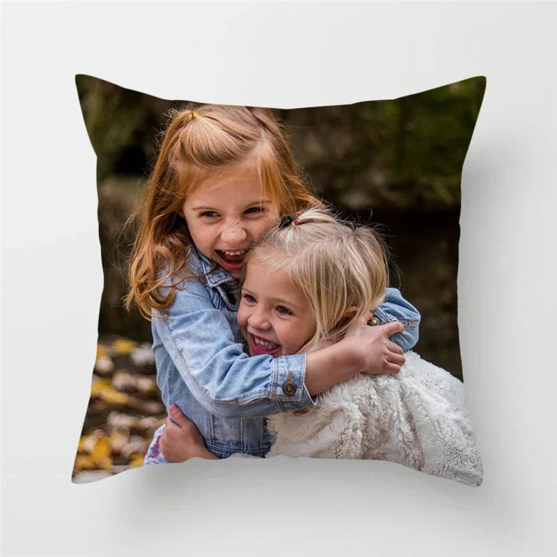 Custom Photo Cushion Cover – Personalized Throw Pillow for Home, Pets, or Weddings