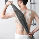Japanese exfoliating bath towel ultra-long back scrubber with dual-sided shower washcloth
