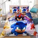 Sonic the Hedgehog cartoon duvet cover and pillowcase bedding set for kids bedroom décor