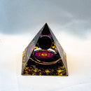 Natural Crystal Energy Pyramid – Peridot & Amethyst Reiki Healing Chakra Decor