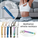 Stainless steel breathing necklace for mindfulness and anxiety-relief