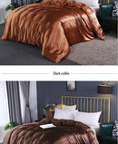 LUXURY SATIN DUVET COVER HIGH DENSITY FABRIC WITH SILKY RAYON FEEL FOR HOME  HOTEL USE FEI ZHI TIAN