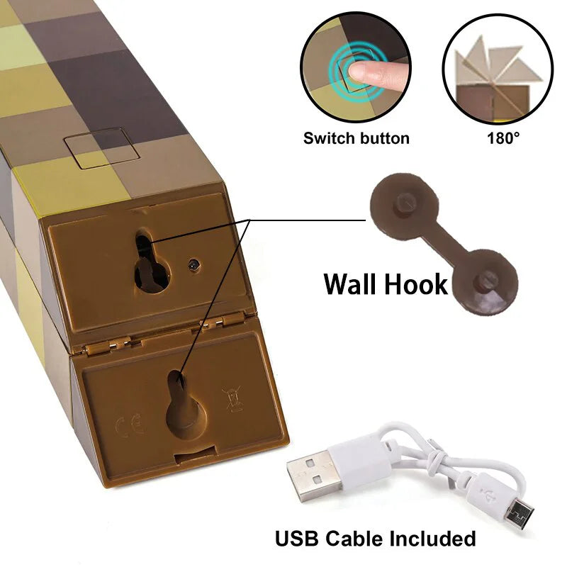 Brownstone Flashlight LED Night Light Bedroom Decorative Light Color Charging USB Charging Buckle