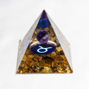 Natural Crystal Energy Pyramid – Peridot & Amethyst Reiki Healing Chakra Decor