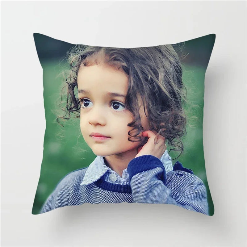 Custom Photo Cushion Cover – Personalized Throw Pillow for Home, Pets, or Weddings