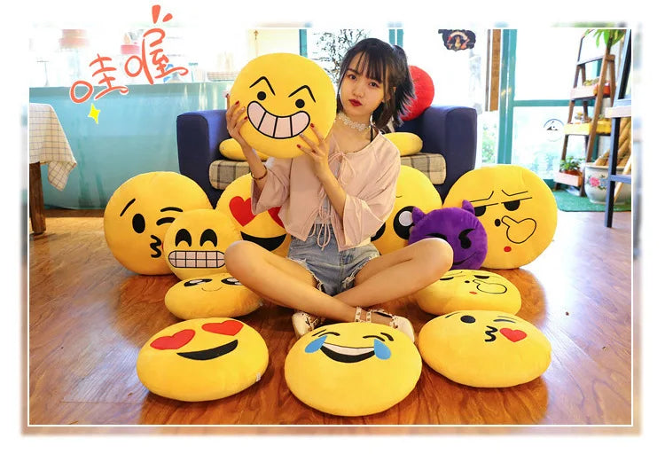 Cute Plush Napping Pillow – Funny Face Emotional Cushion for Kids & Adults-32cm