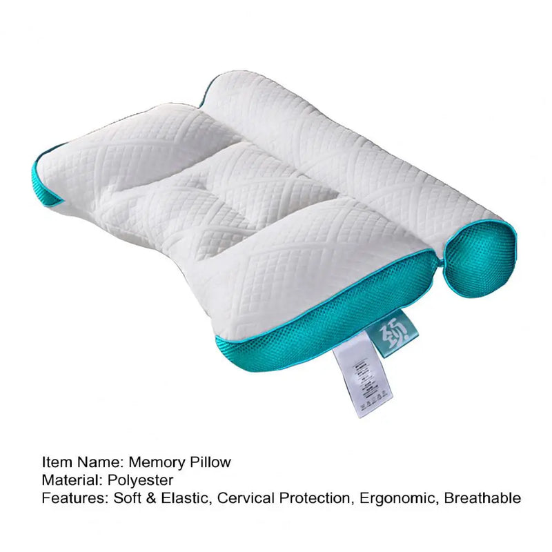 Ergonomic memory foam neck support pillow for side, back and stomach sleepers