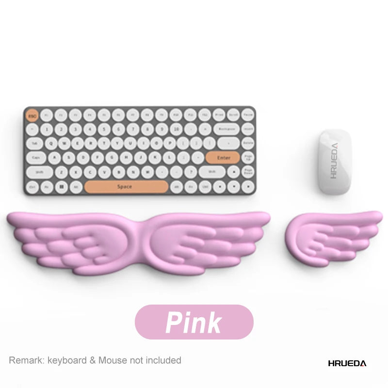 Cloud Keyboard & Mouse Pad with Wrist Rest – Ergonomic Memory Foam Support for Office & Gaming