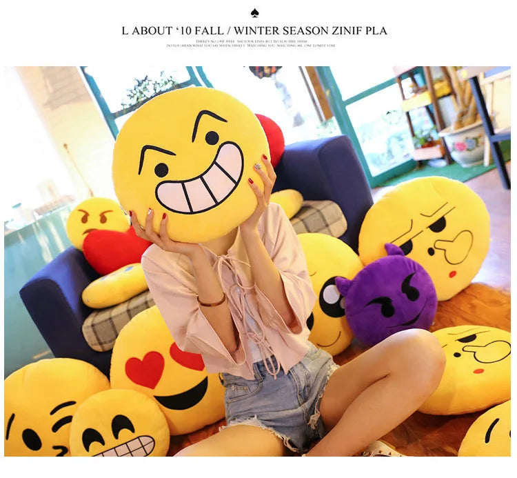 Cute Plush Napping Pillow – Funny Face Emotional Cushion for Kids & Adults-32cm
