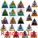 Natural Crystal Energy Pyramid – Peridot & Amethyst Reiki Healing Chakra Decor