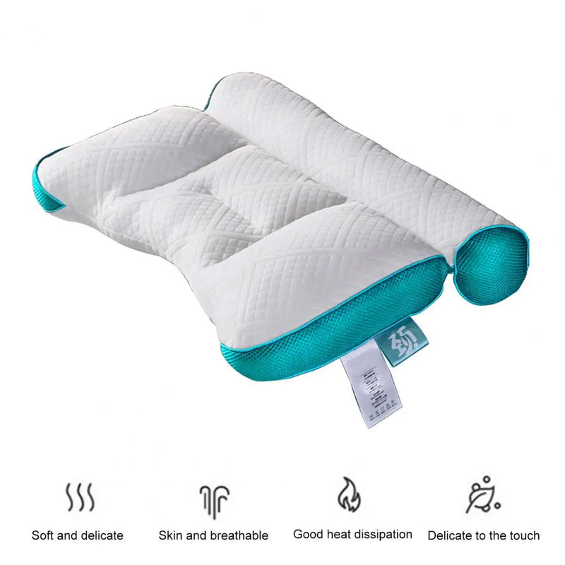Ergonomic memory foam neck support pillow for side, back and stomach sleepers