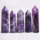 Natural Stone Crystal Point Wand – Rose Quartz, Amethyst, Obsidian & More – Reiki Healing & Home Décor