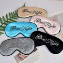 Embroidered Silk Sleep Mask – Adjustable Blackout Eye Cover for Travel and Sleep