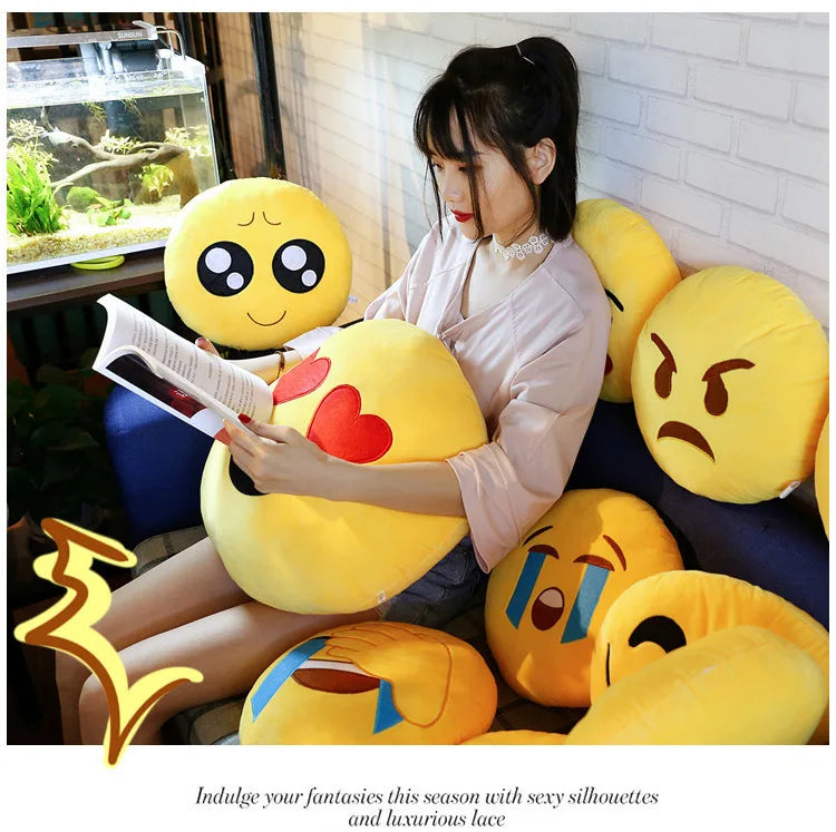 Cute Plush Napping Pillow – Funny Face Emotional Cushion for Kids & Adults-32cm
